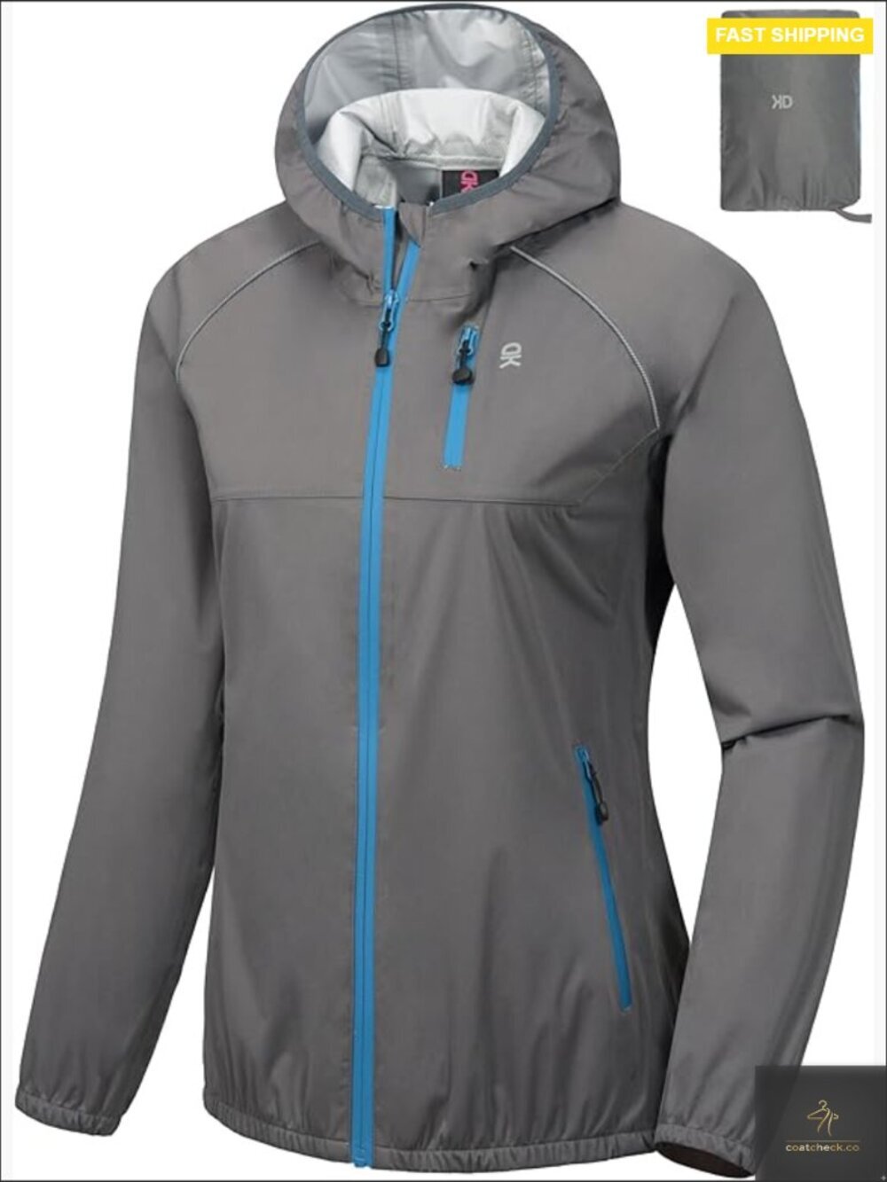 Lightweight Waterproof Cycling Jacket with Hood Windproof Packable
